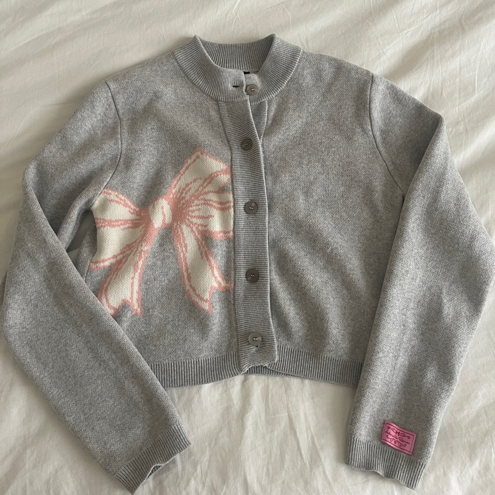 Korean pink bow 🎀 cardigan